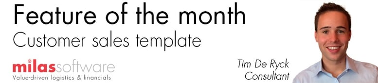 Customer sales template MILAS AX